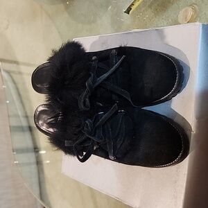 Coach suede and fur booties